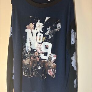 Wildfox Black Long Sleeve Top